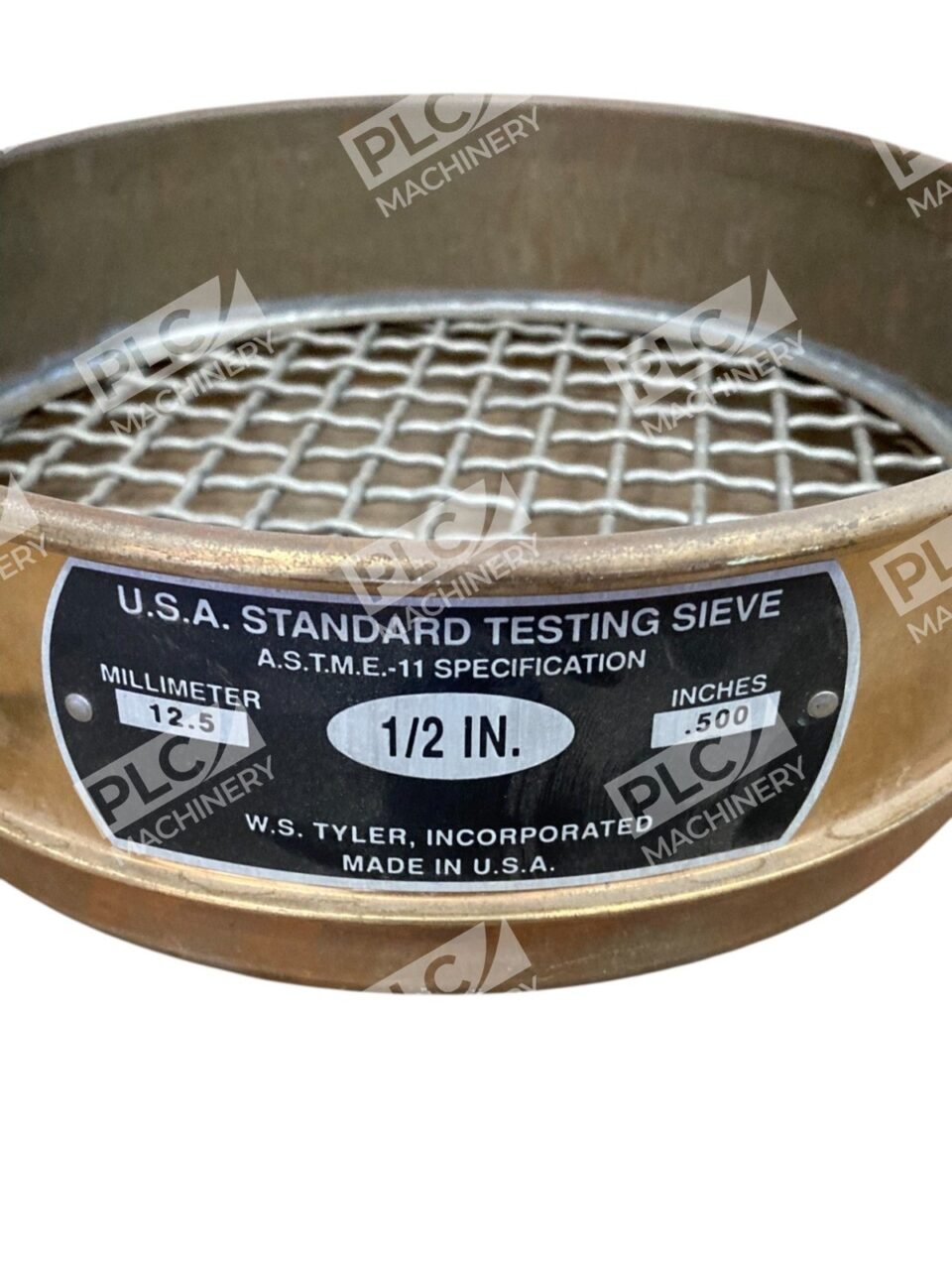 WS Tyler Inc 12.5mm ASTME-11 Specification USA Standard Testing Sieve 1/2" - Image 2
