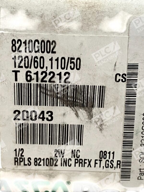 ASCO Red Hat II 20043 Shutoff Valve 8210G002 120/60 110/50 - Image 2