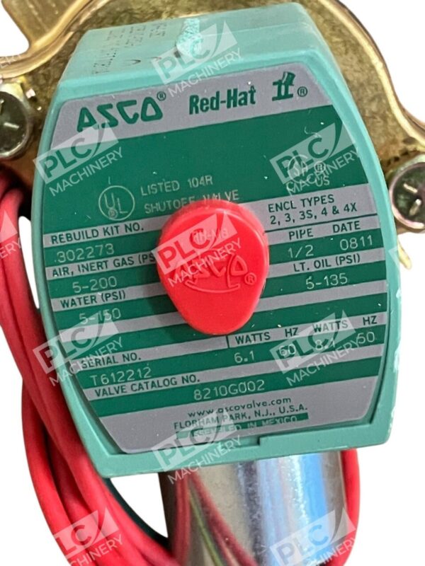 ASCO Red Hat II 20043 Shutoff Valve 8210G002 120/60 110/50 - Image 6