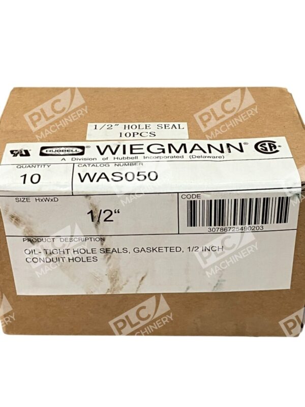 Hubbell Wiegmann 1/2" Gasketed Oil-Tight Conduit Hole WAS050 (Box of 10) - Image 3