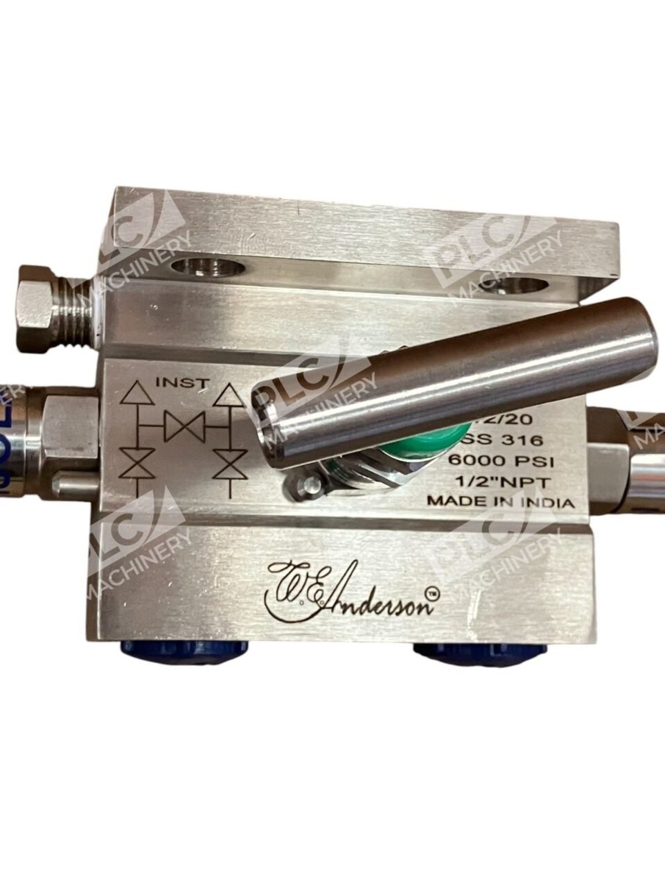 WE Anderson 12/20 SS 316 6000PSI 1/2" NPT 3 Valve Manifold BBV-1F - Image 7