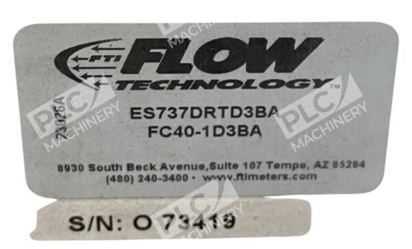 Flow Technology ES737DRTD3BA FC4010 11-24VDC Dual And Net Rate Totalizer FC40-1D - Image 2