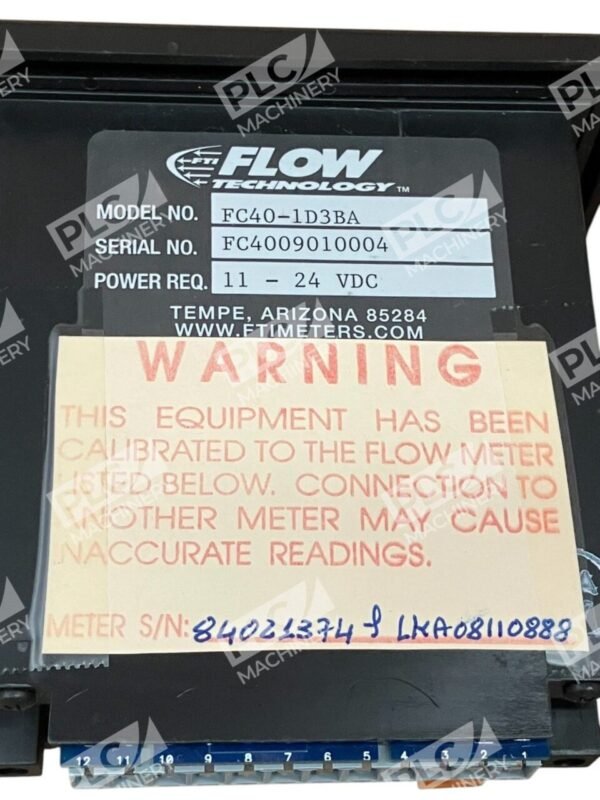 Flow Technology ES737DRTD3BA FC4010 11-24VDC Dual And Net Rate Totalizer FC40-1D - Image 11