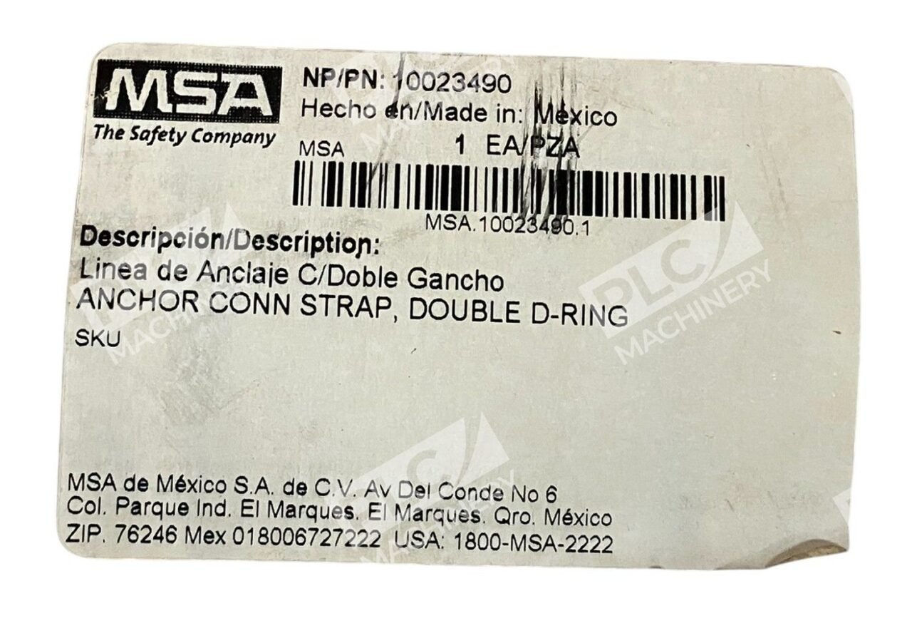 MSA Double D-Ring Anchorage Connector Strap 10023490 - Image 5