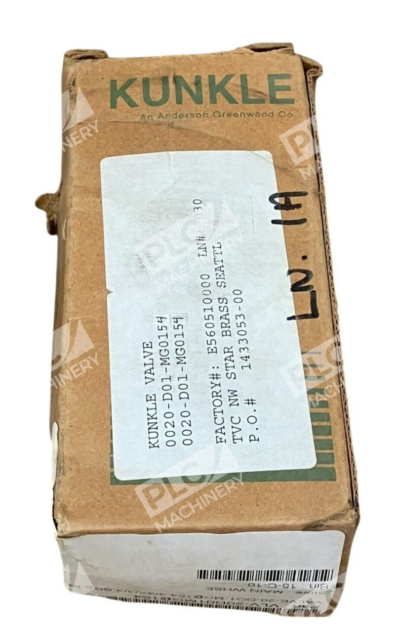 Kunkle Valve Tyco 154 3/4 26GPM Safety Valve 0020-D01-MG