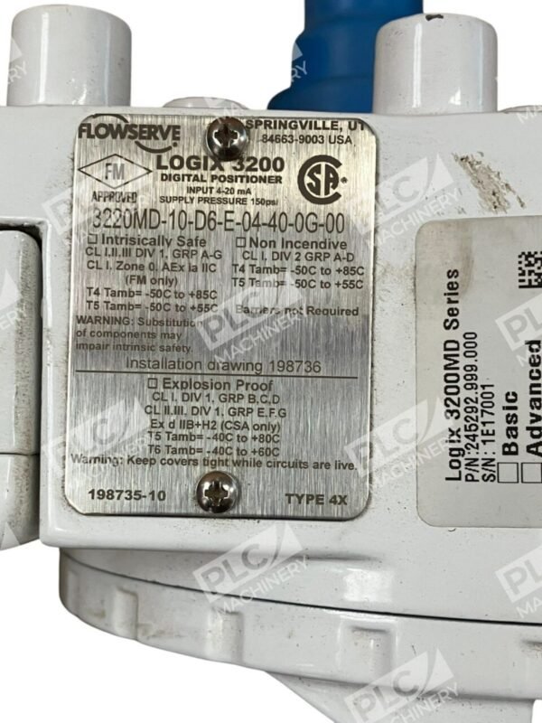 Flowserve 4-20mA 150PSI Logix 3200MD Pro 3220MD-10-D6-E-04-40-0G-00 - Image 7