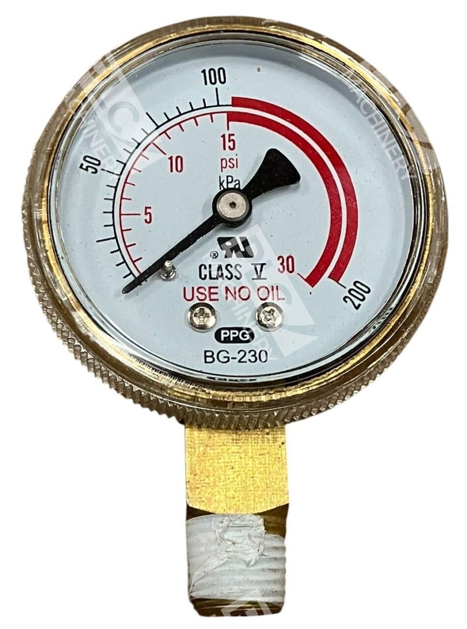 PPG Class V 0-30PSI 0-200kPa Pressure Gauge BG-230