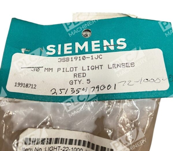 Siemens Red 30mm Pilot Light Lenses 3SB1910-1JC (Bag of 5) - Image 2