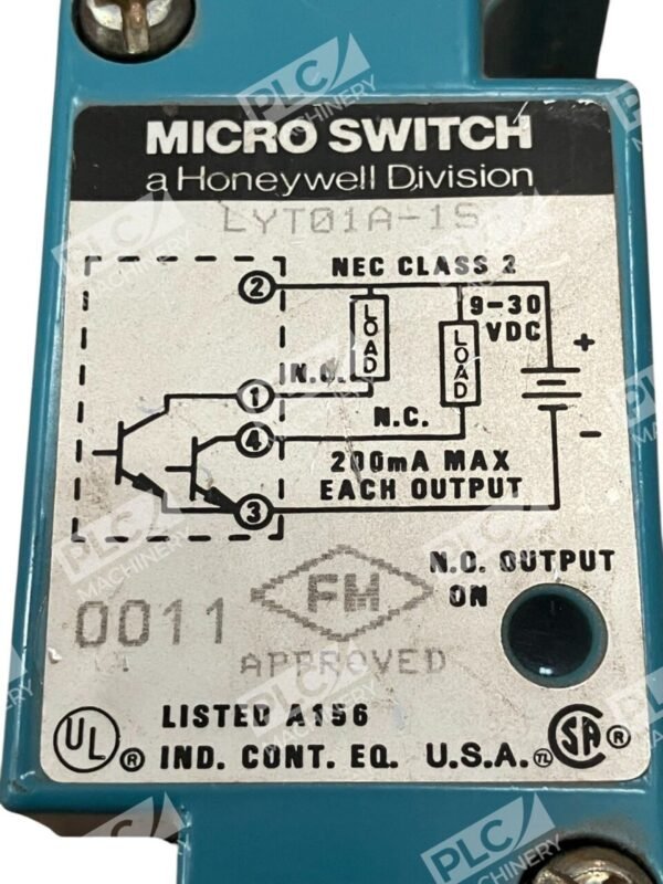 Honeywell Micro Switch Proximity Sensor LYT01A-1S - Image 2