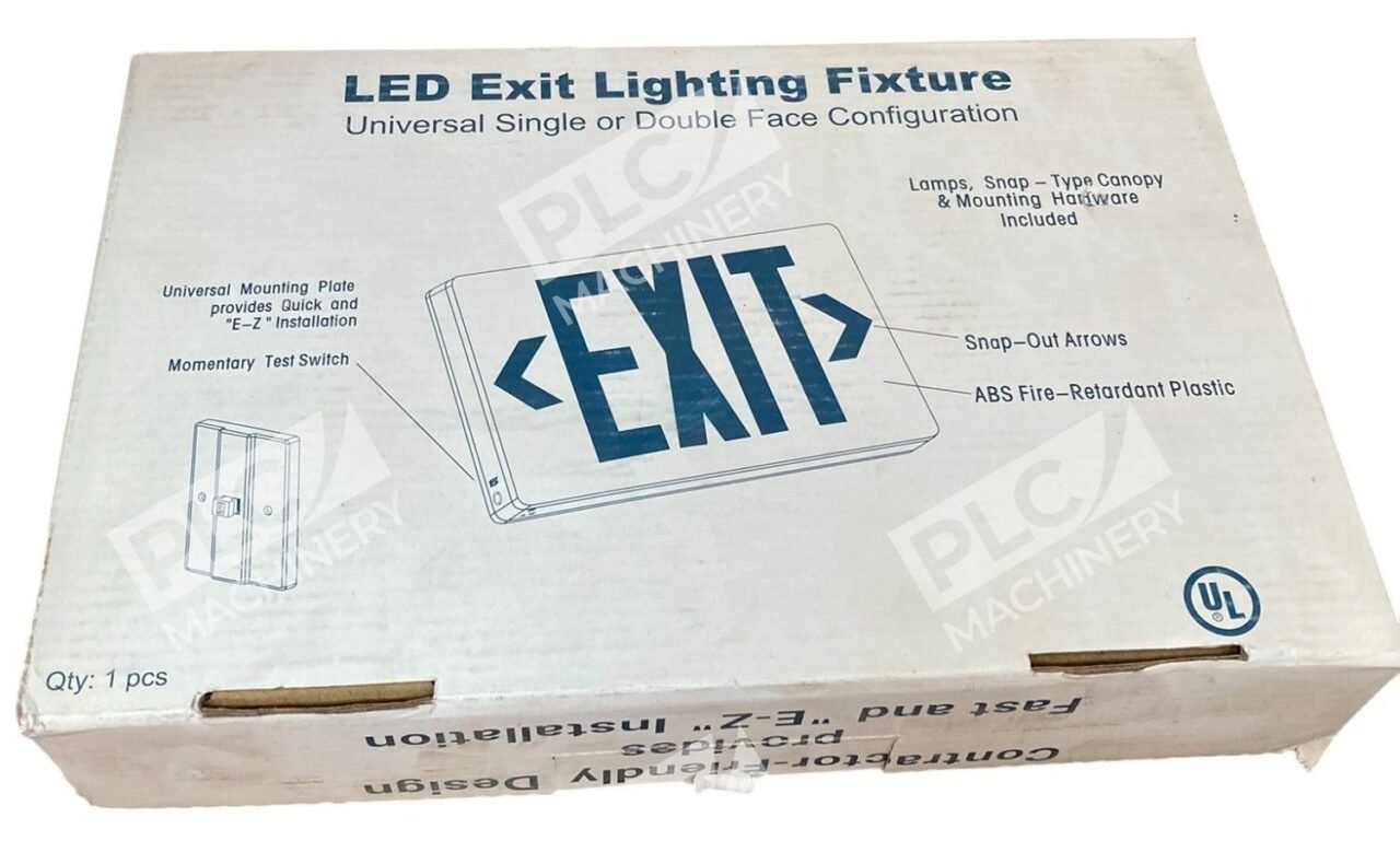 Mule Single or Double Face Red Letter W/ Battery LED Exit Lighting Fixture MXBRU