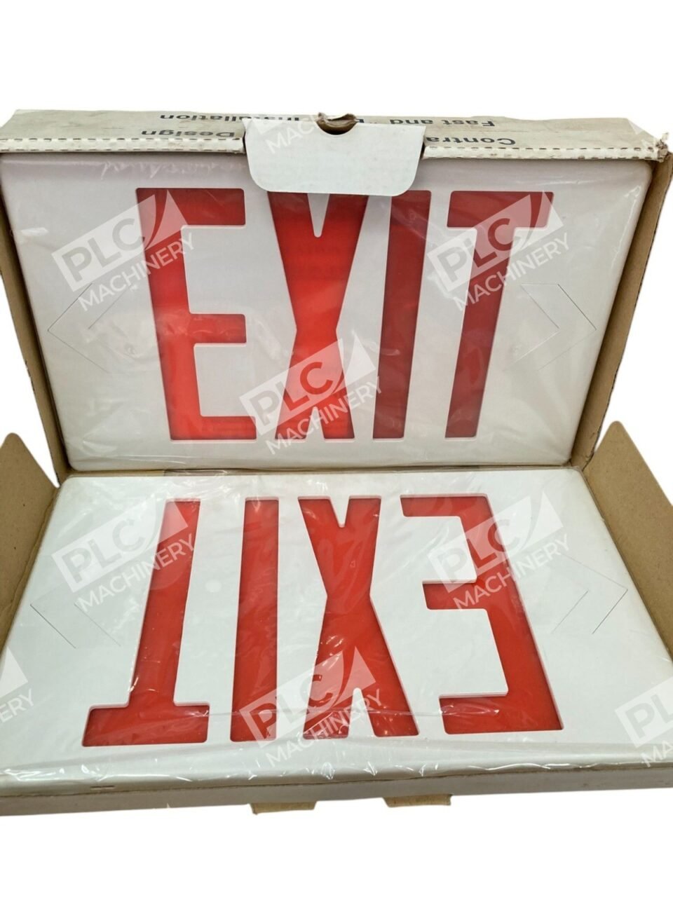 Mule Single or Double Face Red Letter W/ Battery LED Exit Lighting Fixture MXBRU - Image 4