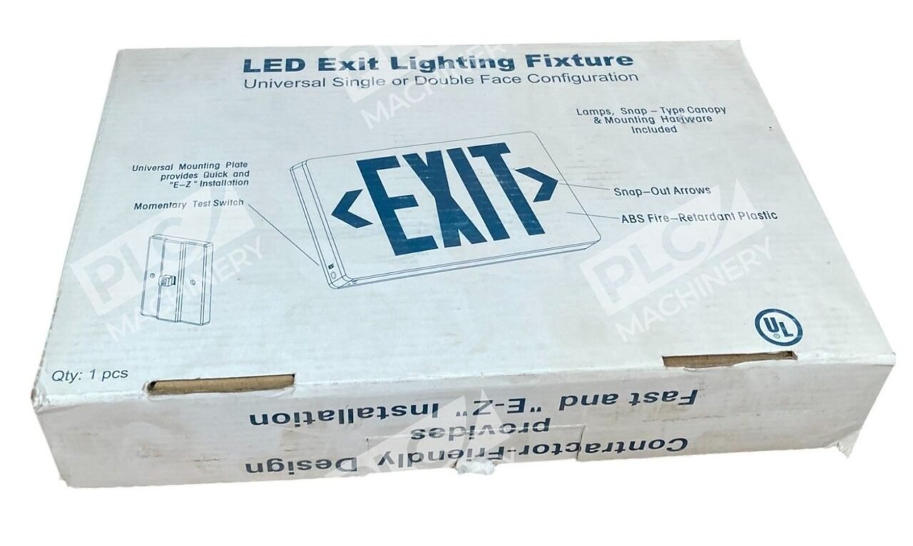 Mule Single or Double Face Red Letter W/ Battery LED Exit Lighting Fixture MXBRU - Image 5