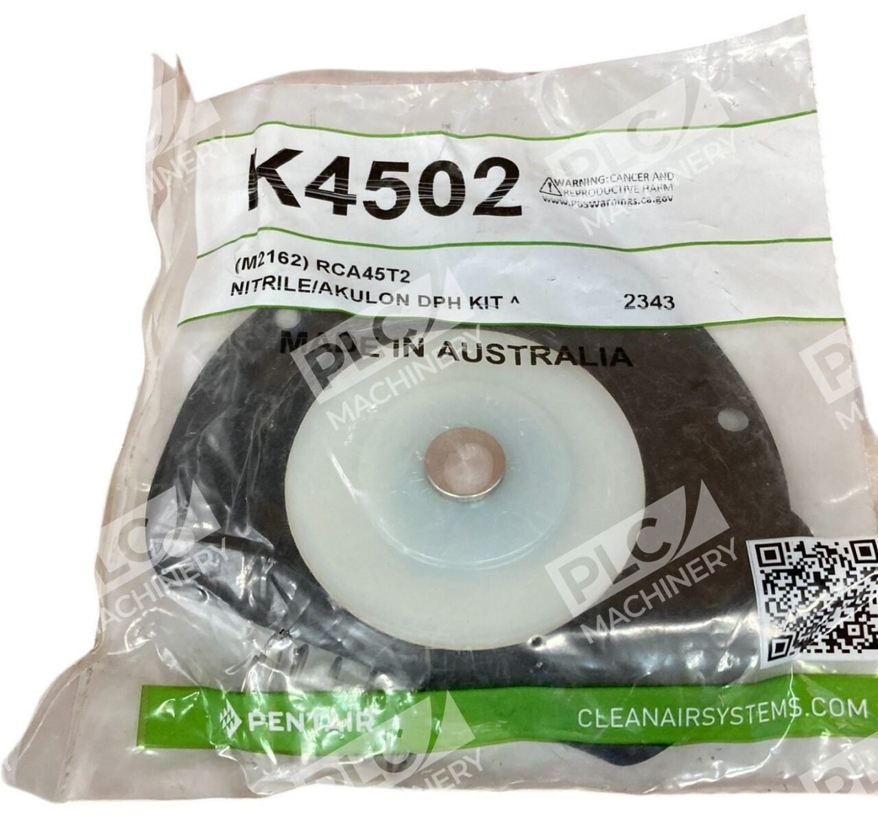 Pentair M2162 RCA45T2 Nitrile Akulon Diaphragm Kit K4502
