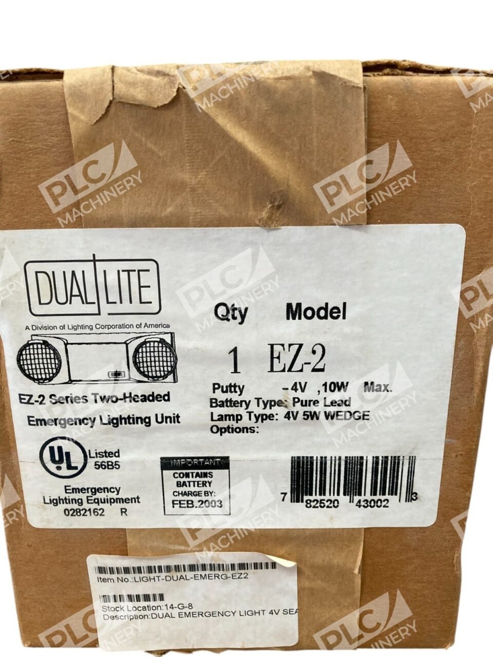 Dual Lite Lighting Corp 4V 5W Wedge Two-Headed Emergency Lighting Unit EZ-2 - Image 2
