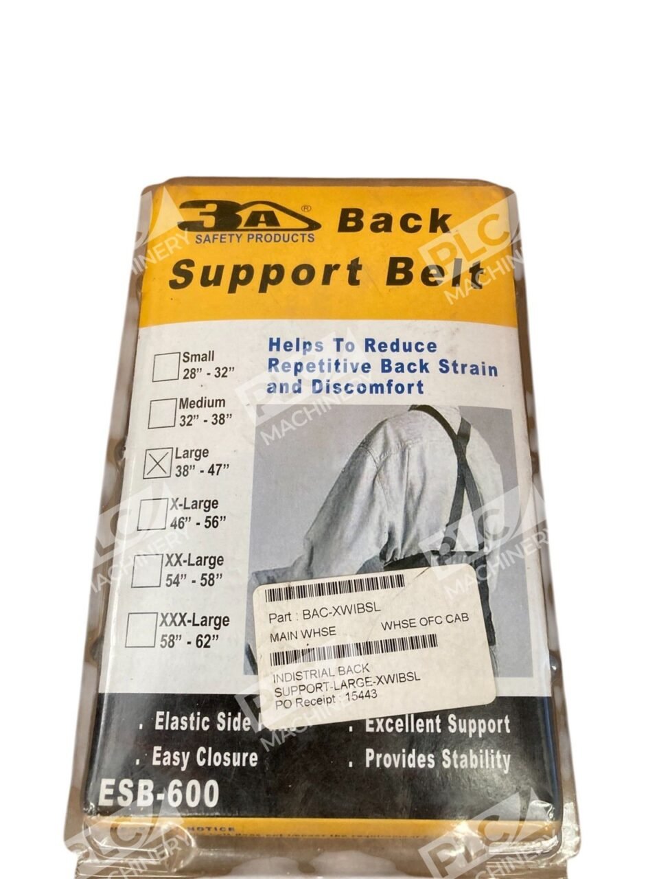 3A Large 38"-47" Back Support Belt ESB-600 - Image 2
