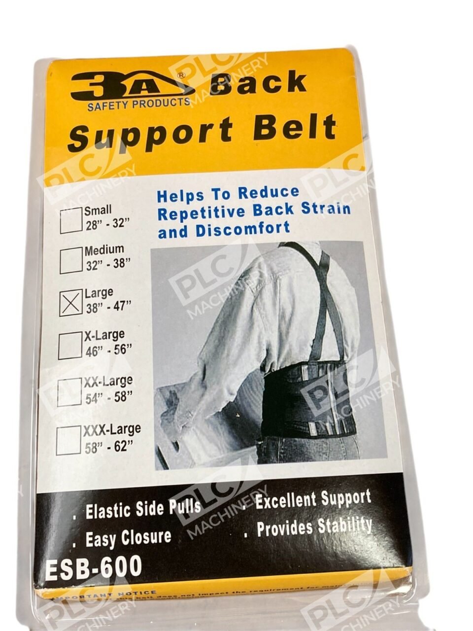 3A Large 38"-47" Back Support Belt ESB-600 - Image 5