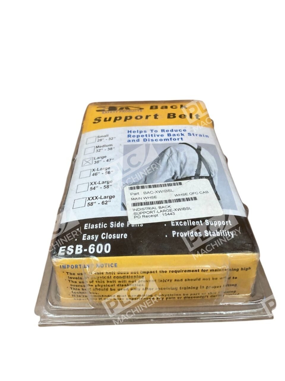 3A Large 38"-47" Back Support Belt ESB-600 - Image 6