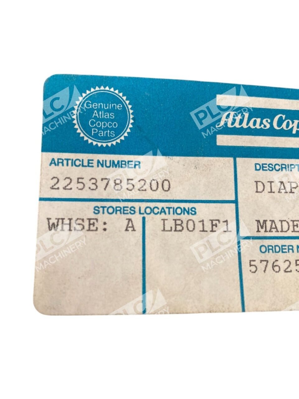 Atlas Copco 2253-7852-00 4 Hole 10D 107.5DX3T Diaphragm 2253785200 - Image 2