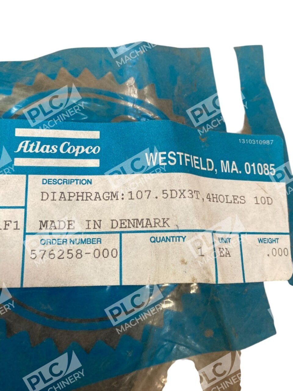 Atlas Copco 2253-7852-00 4 Hole 10D 107.5DX3T Diaphragm 2253785200 - Image 3
