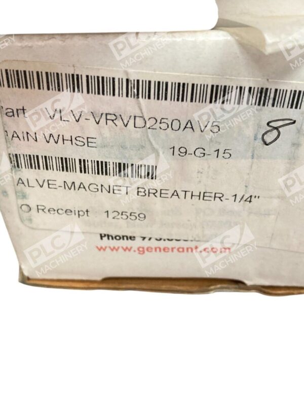 Generant VRVD250AV5 V-5 Vent Relief Valve 1/4" Magnet Breather VRVD-250A-V-5 - Image 4