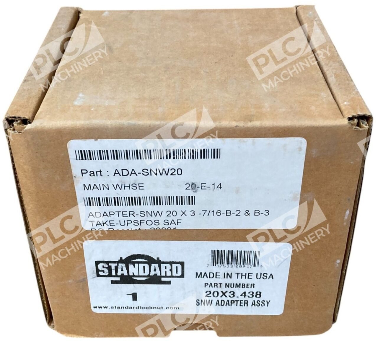 Standard SNW Adapter Assembly 20X3.438