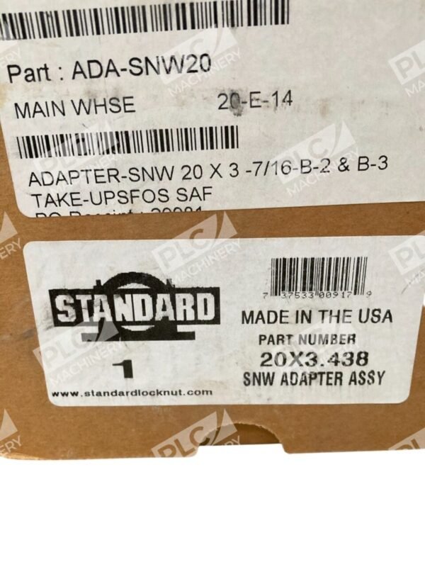 Standard SNW Adapter Assembly 20X3.438 - Image 2