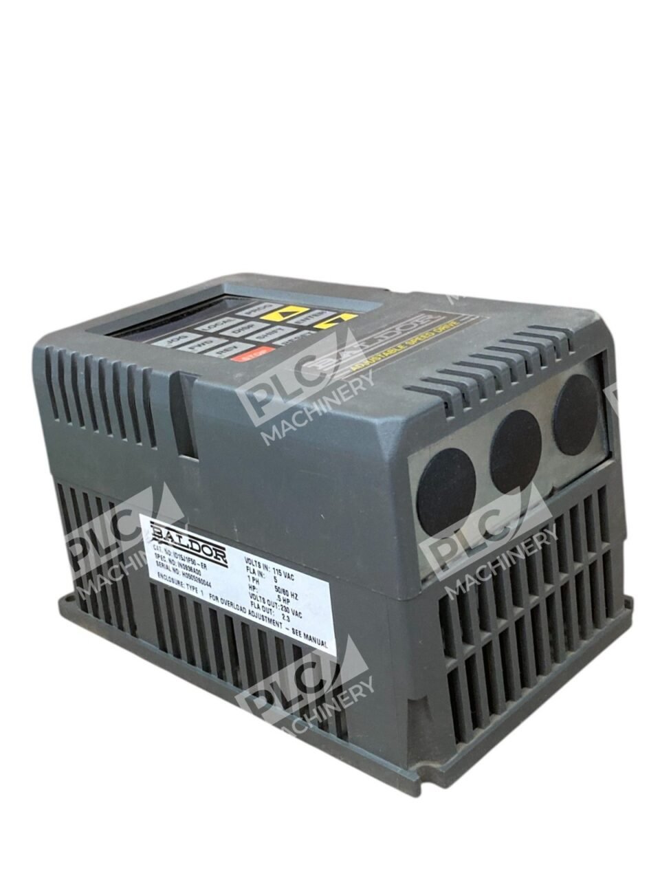 Baldor IN0936A00 5FLAIN 2.3FLAOUT 1PH 0.5HP Adjustable Speed Drive ID15J1F50-ER - Image 7