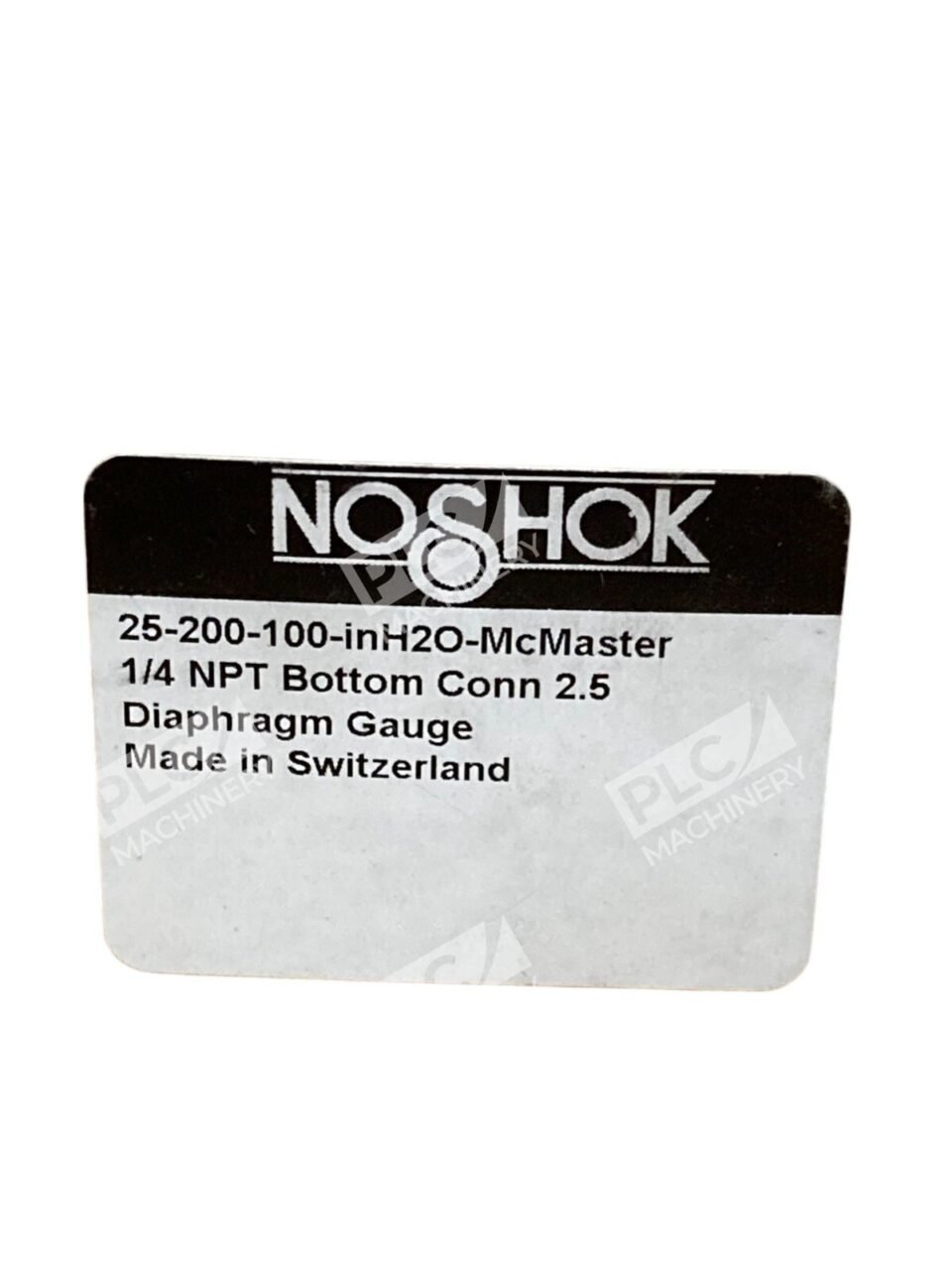 Noshok McMaster 1/4NPT Bottom Connector 2.5 Diaphragm Gauge 25-200-100-inH2O - Image 2
