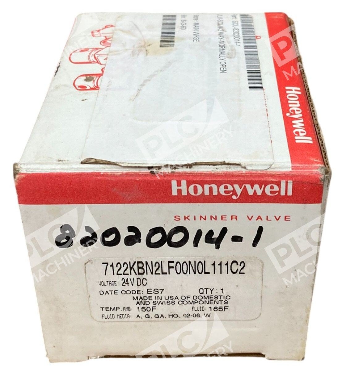 Honeywell 24VDC 10W 1210KPa 175PSI Skinner Valve 7122KBN2LF00N0L111C2