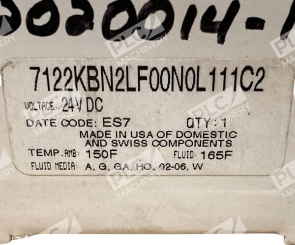 Honeywell 24VDC 10W 1210KPa 175PSI Skinner Valve 7122KBN2LF00N0L111C2 - Image 2