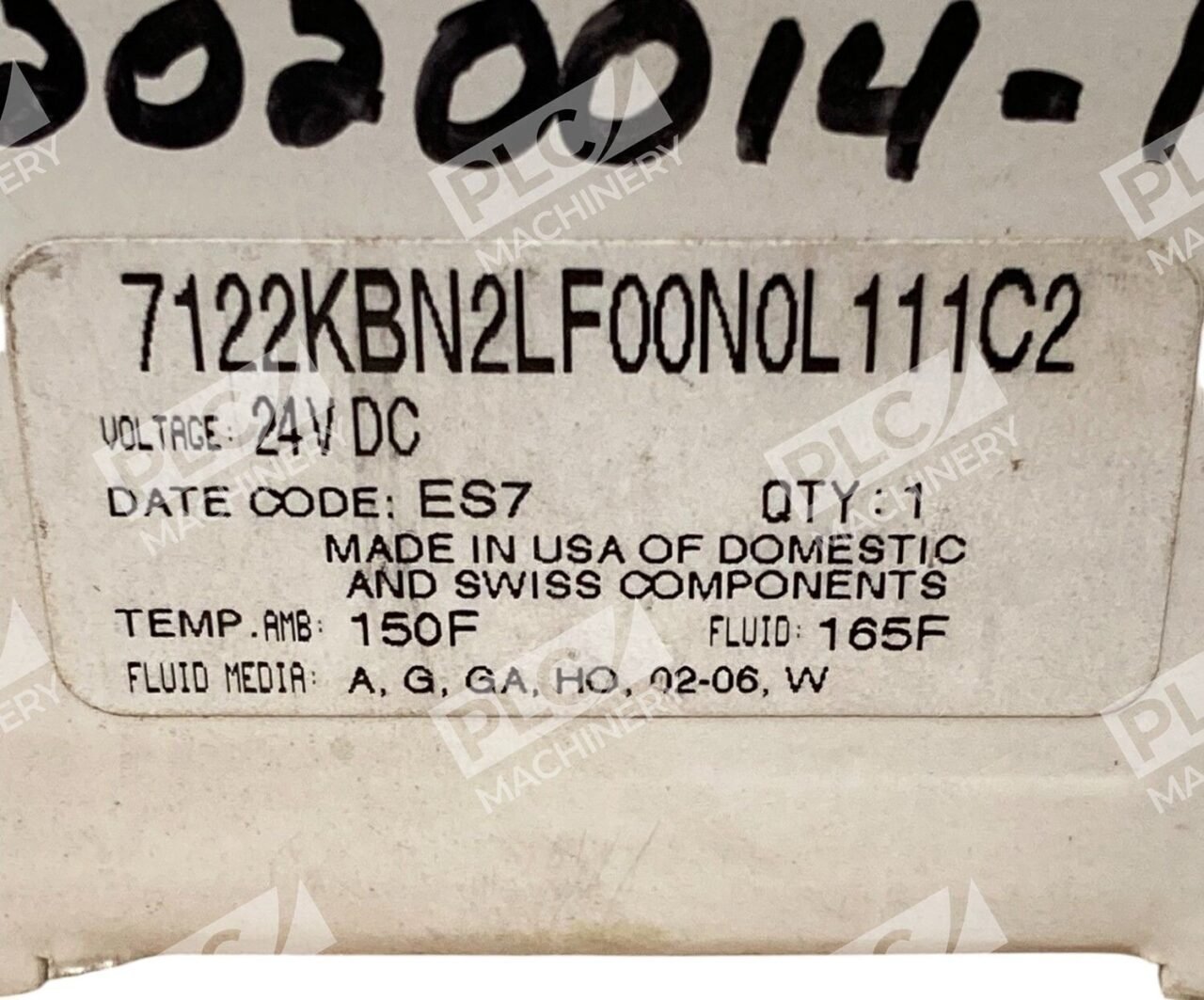 Honeywell 24VDC 10W 1210KPa 175PSI Skinner Valve 7122KBN2LF00N0L111C2 - Image 2