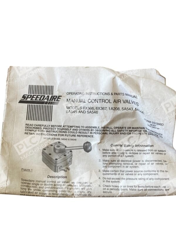Speedaire Manual Control Air Valves Lever Kit PL2424WWG - Image 6