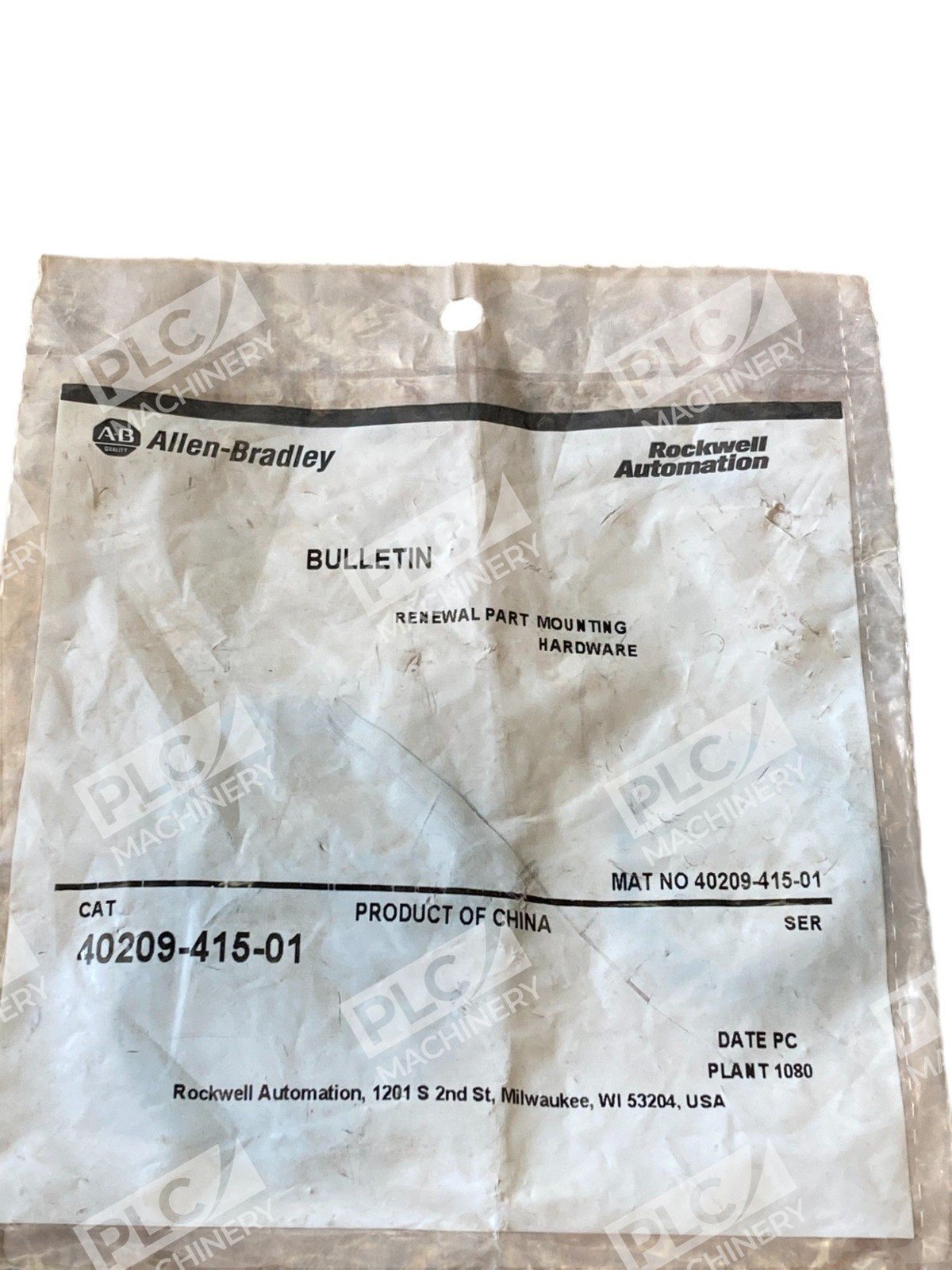 Allen Bradley AB Rockwell Renewal Part Mounting Hardware 40209-415-01 - Image 2