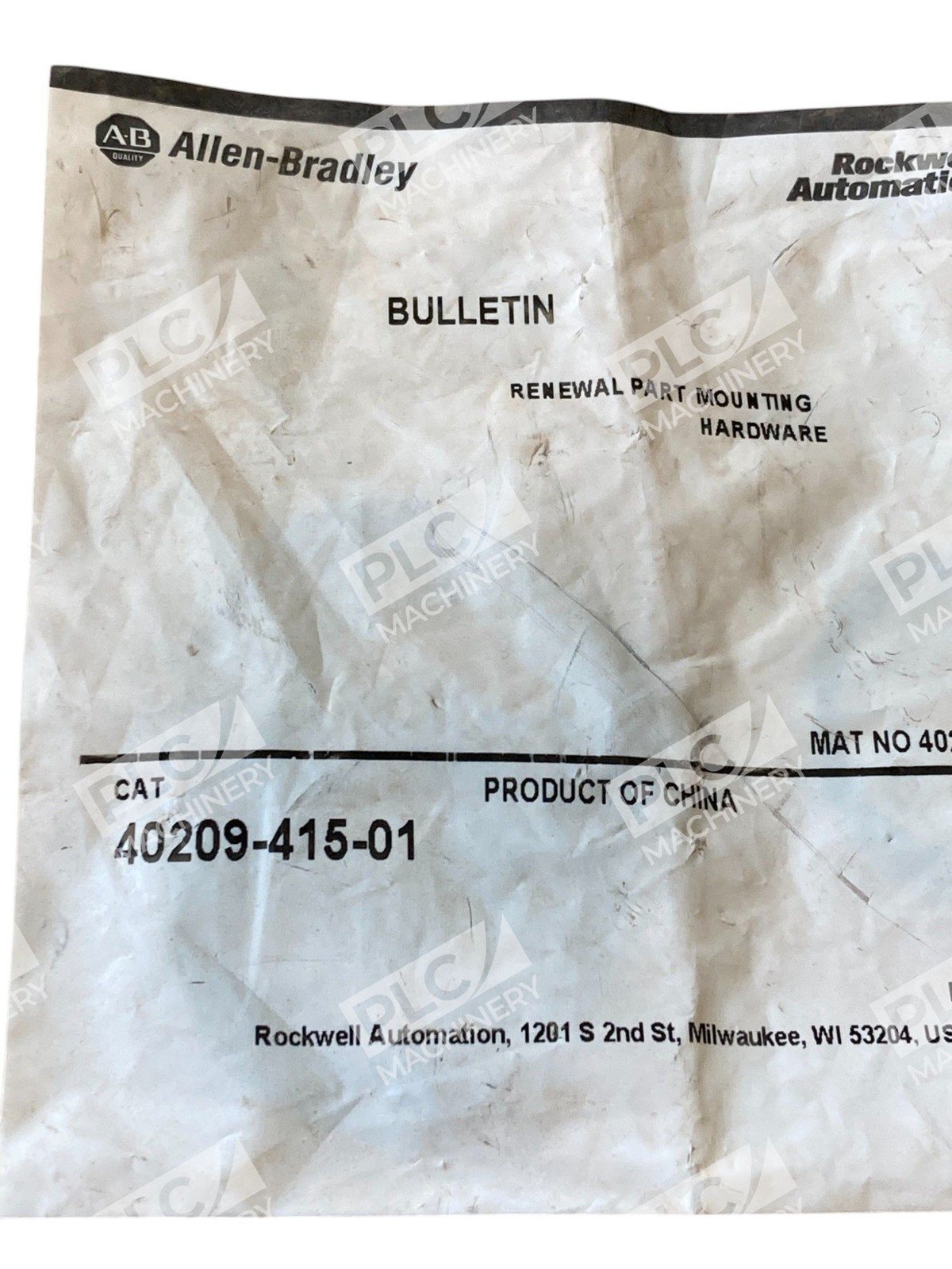 Allen Bradley AB Rockwell Renewal Part Mounting Hardware 40209-415-01 - Image 3