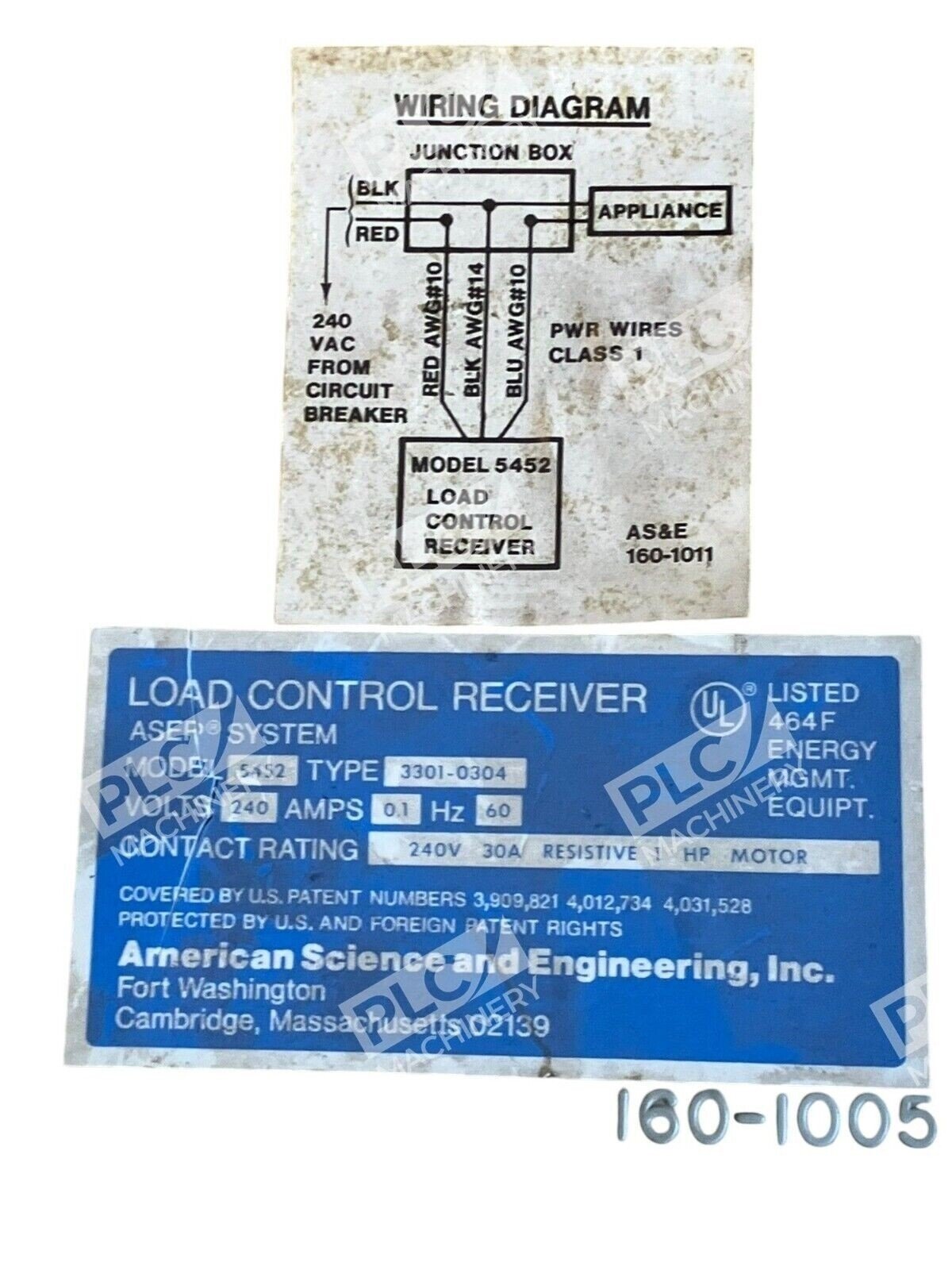AS&E Load Control Receiver Model 5452 Type 3301-0304 - Image 2