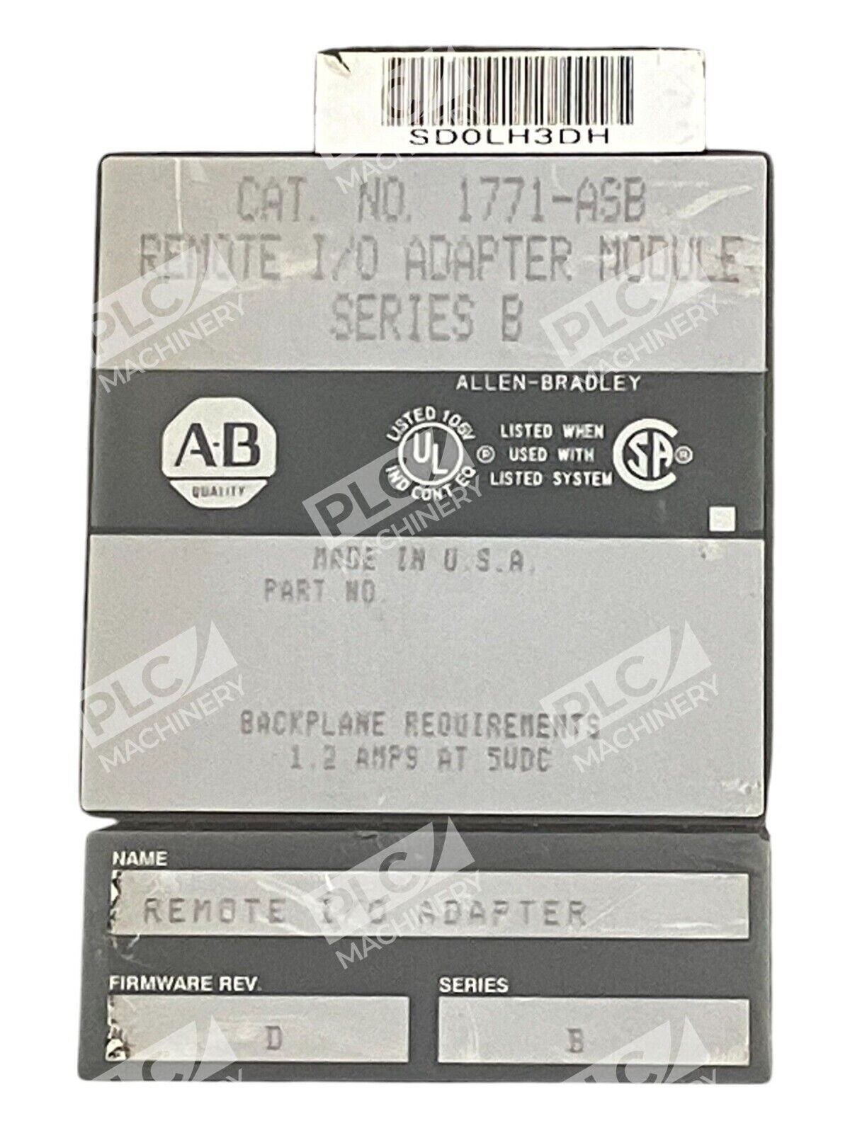 Allen Bradley Remote I/O Adapter Module 1771-ASB /B - Image 2