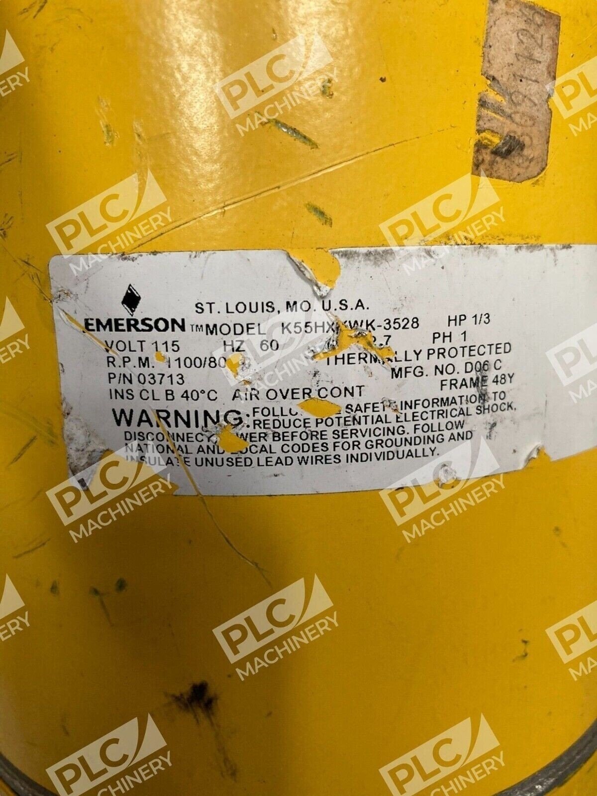 Emerson Motor 1/3HP 115V 60Hz 1Ph 03713 K55HXKWK-3528 - Image 5