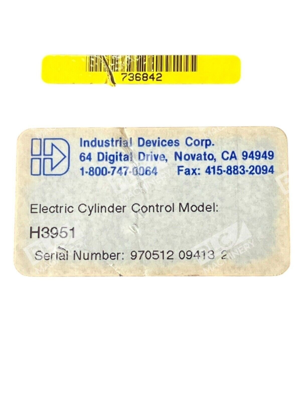 Industrial Devices Corp Electric Cylinder Control Module H3951 - Image 2