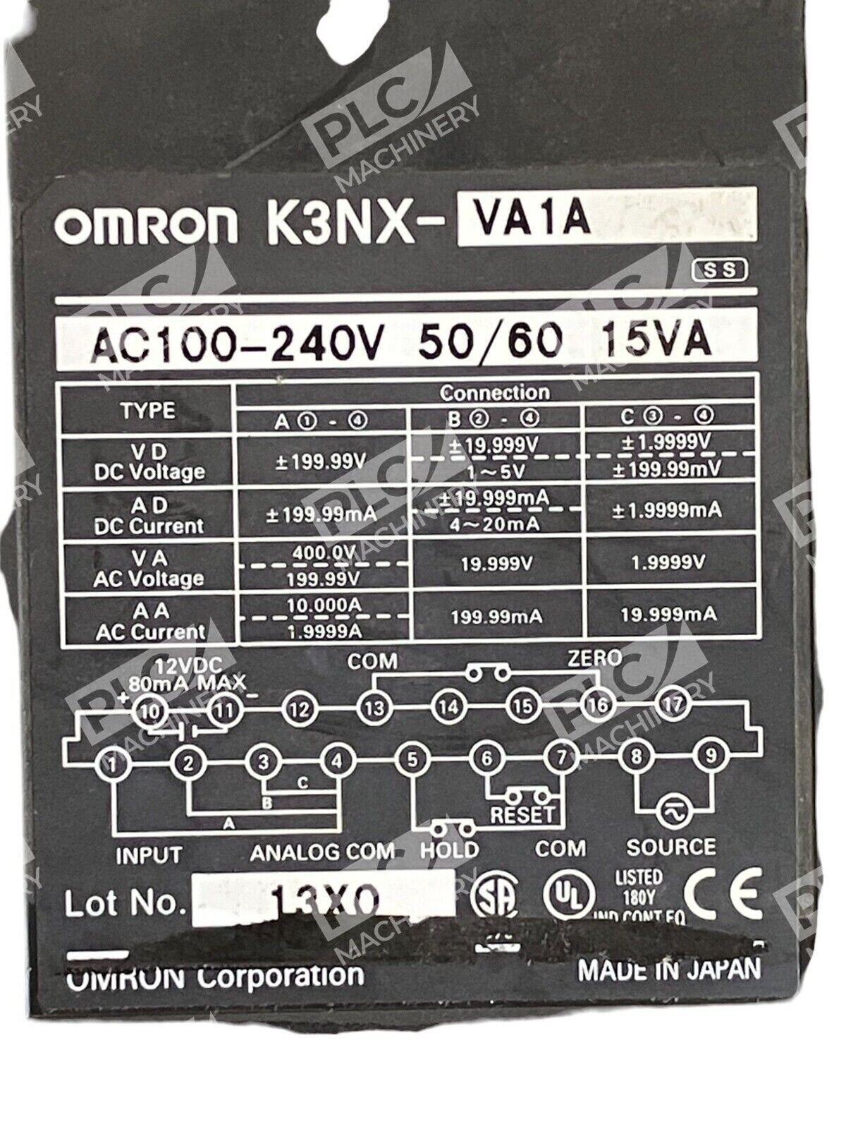 Omron AC100-240V 50/60 15VA Process Meter K3NX-VA1A - Image 2