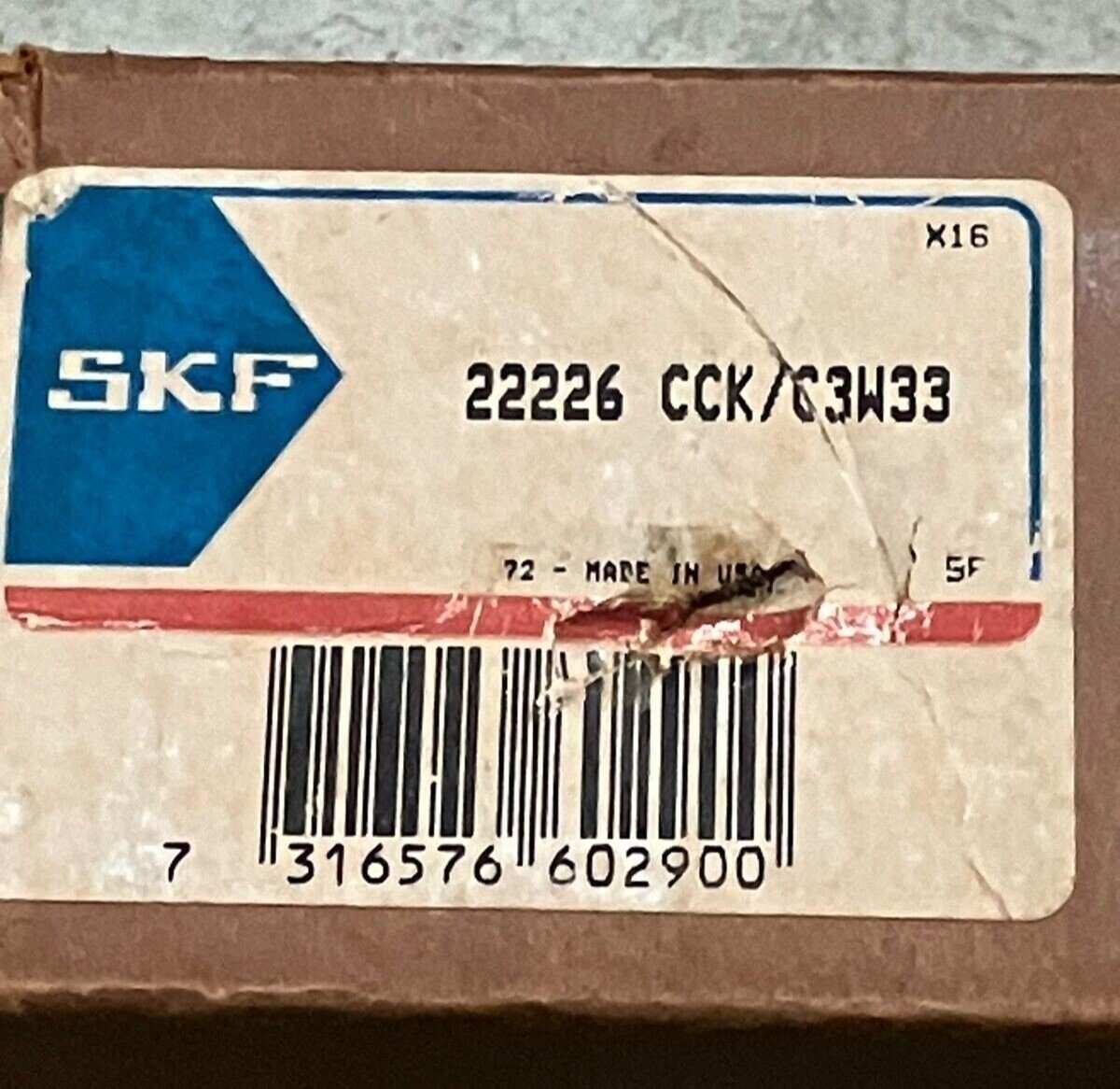 SKF 22226 CCK/C3W33 Spherical Roller Bearing