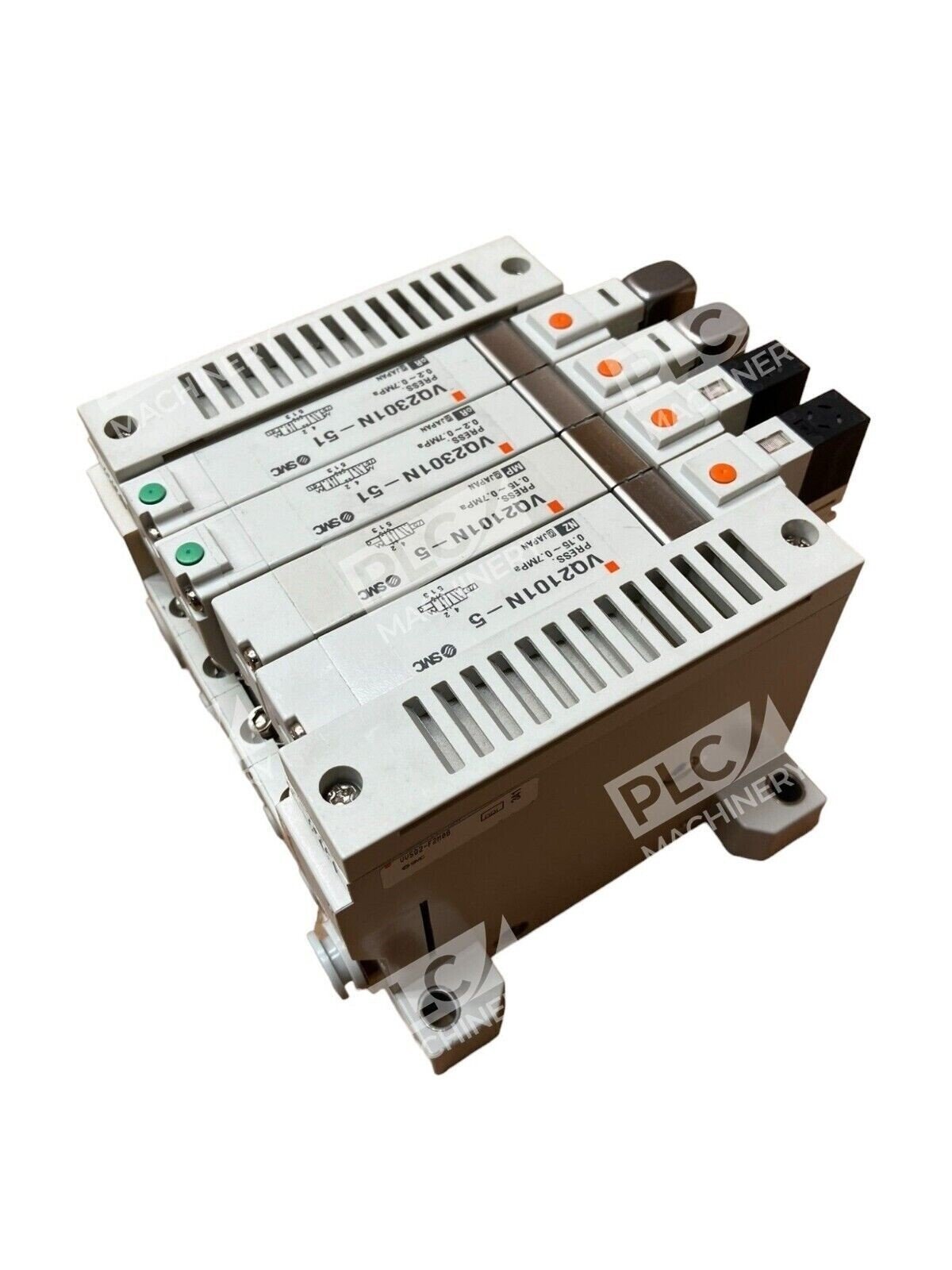 SMC VV5Q2-F2M08 4 Station Manifold W/ 2x VQ2101N-5 2x VQ2301N-51