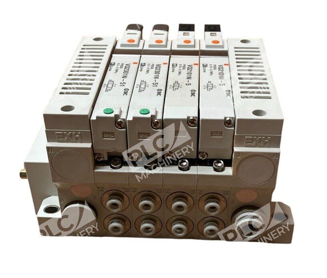 SMC VV5Q2-F2M08 4 Station Manifold W/ 2x VQ2101N-5 2x VQ2301N-51 - Image 6