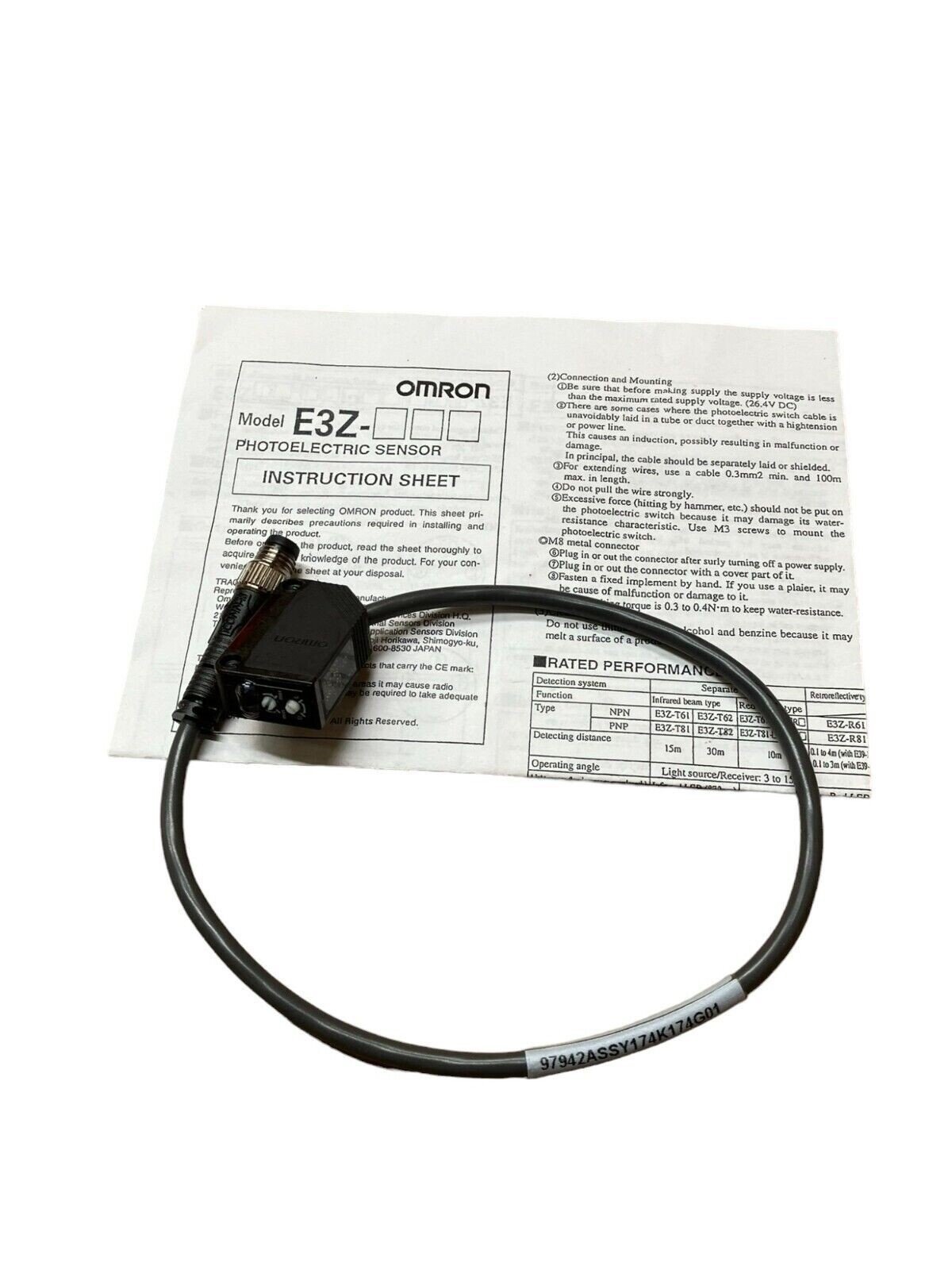 Omron E3Z-R81-J0SRW-P2 Photoelectric Sensor