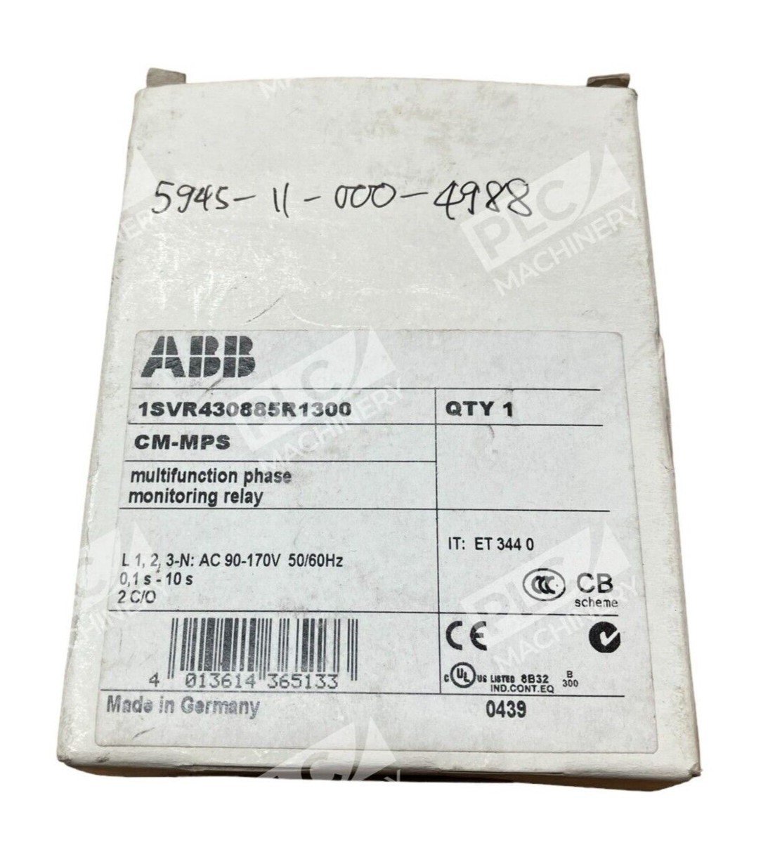 ABB 1SVR430885R1300 Multifunction Phase Monitoring Relay CM-MPS