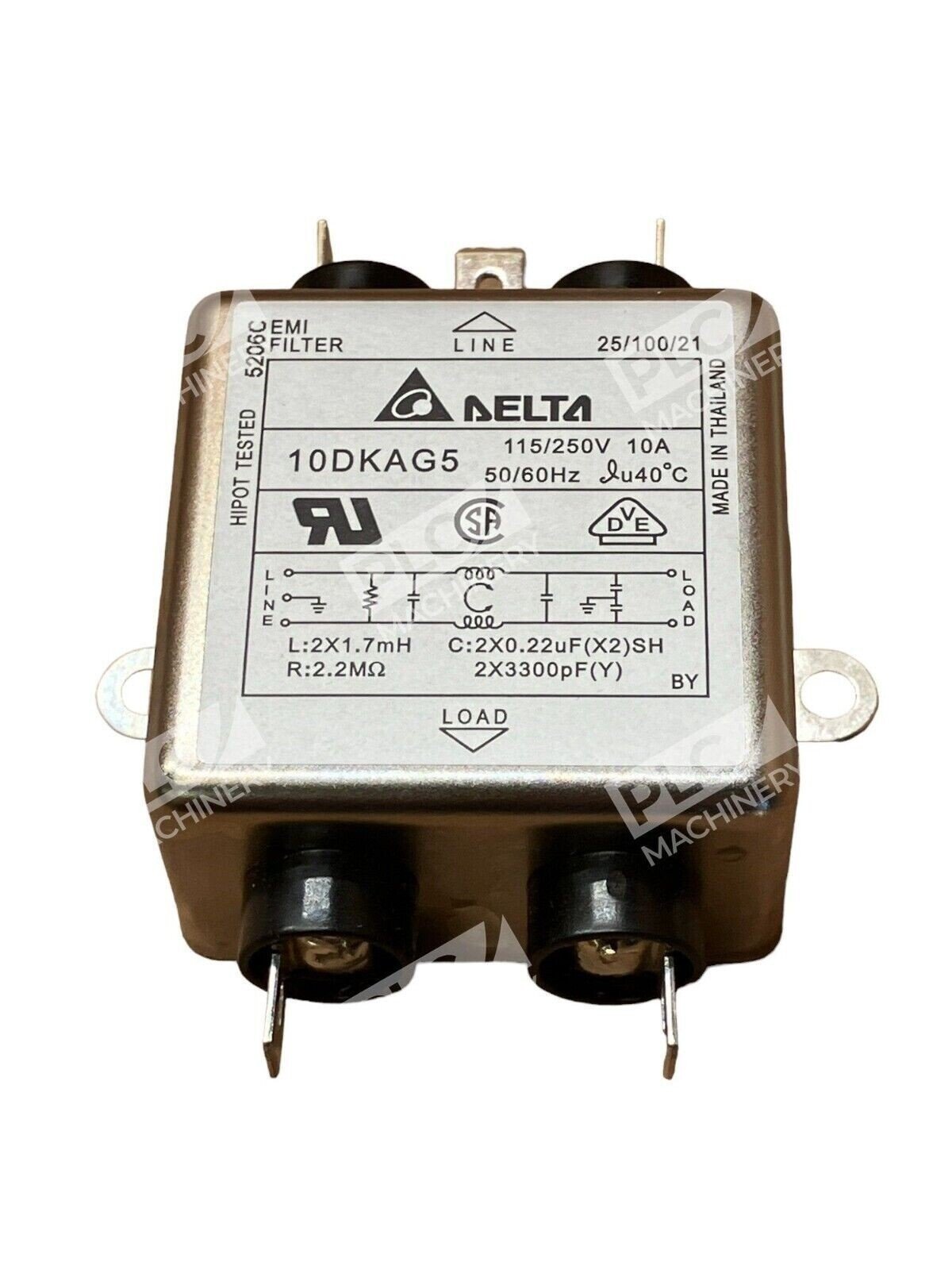 Delta 10DKAG5 EMI Suppression Line Filter