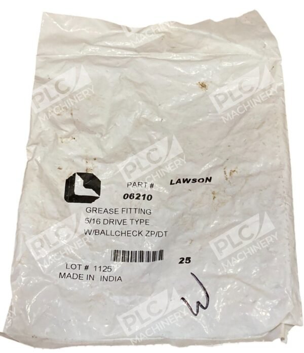 Lawson Grease Fitting 5/16 Drive Type W/ Ballcheck ZP/DT 06210 (Bag of 25)