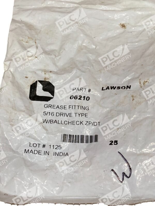 Lawson Grease Fitting 5/16 Drive Type W/ Ballcheck ZP/DT 06210 (Bag of 25) - Image 2