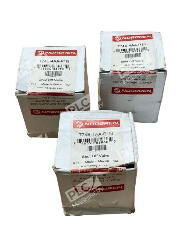 Norgren T74E-4AA-P1N Shut Off Valve (lot of 3)
