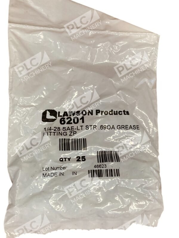 Lawson Products 1/4-28 SAE-LT STR 0.69OA Grease Fitting ZP 6201 (Bag of 25) - Image 2