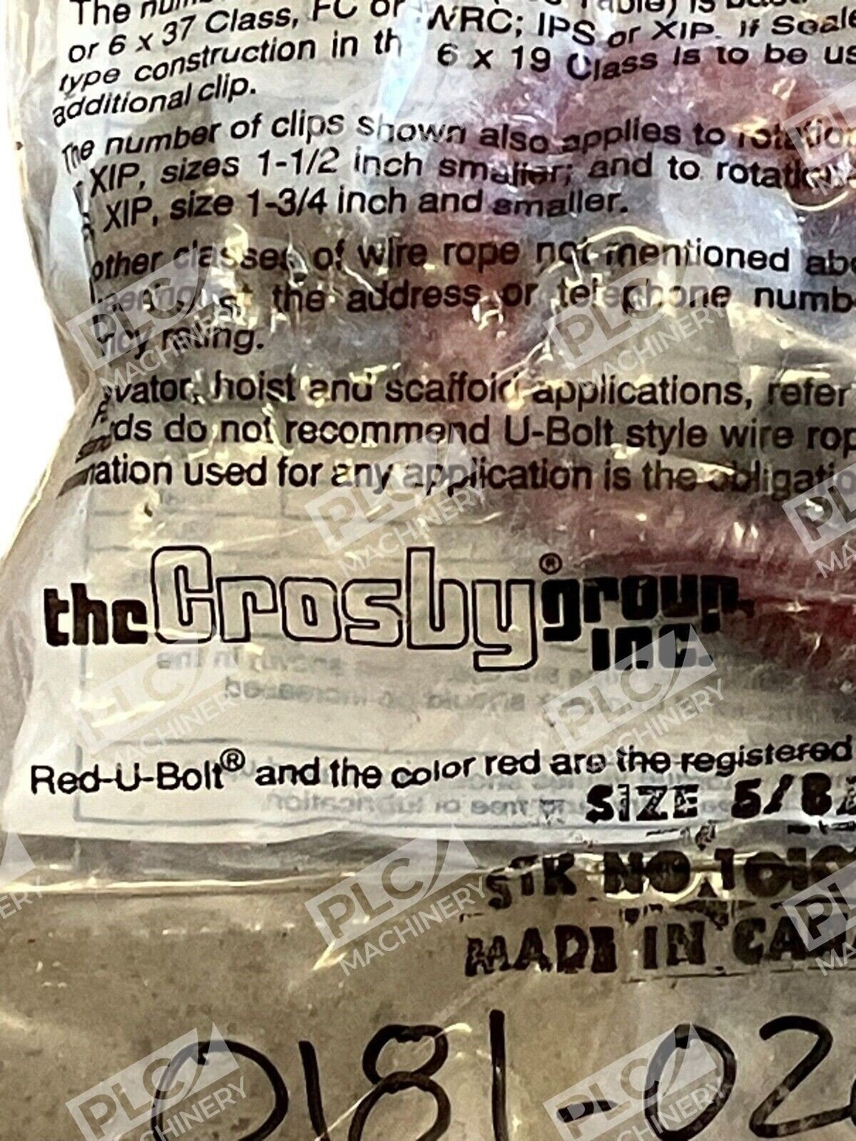 Crosby Clips 5/8 Red U Bolt G-450 1010177 - Image 3